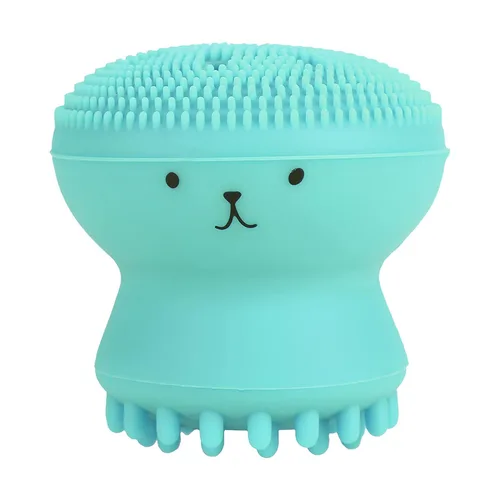 Cepillo de limpieza facial, eliminación de grasa exfoliante, herramienta de lavado de pulpo, medusas y pulpos, cepillo de limpieza de silicona suave