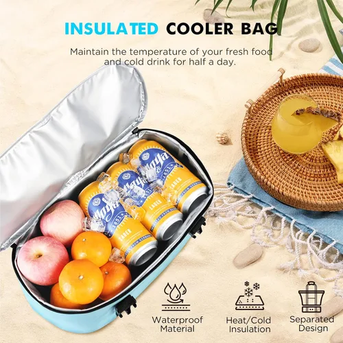 Miniatura 3 de EUDELE Mesh Beach Tote Bag with Detachable Beach Cooler - MAX Capacity 38L 150lbs Ultra Durable for Women