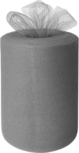 Miniatura 14 de Rollo de tela de tul azul agua de 6 pulgadas x 300 pies (100 yardas), cinta de tul mate cinta de red malla carrete para DIY falda tutú lazo de boda