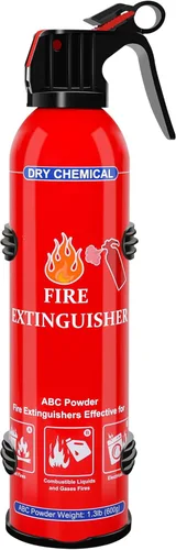 ABC - Extintor químico seco con montaje en pared, extintor de incendios marinos domésticos para cocina, hogar, automóvil, barco, camión,