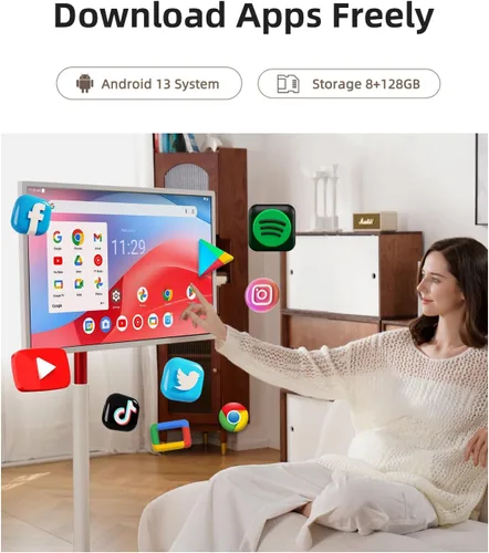 Miniatura 4 de KTC MegPad 32" Smart TV portátil, monitor de TV portátil con pantalla táctil 4K, Android 13 Google EDLA certificado 8G RAM+128G almacenamiento, CPU
