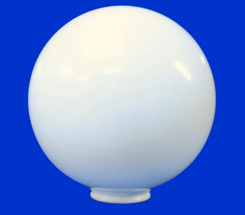 Miniatura 2 de Accesorio al aire libre de la lámpara del poste de poste del globo de luz de plástico redondo de acrílico blanco de 1