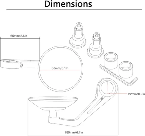 Miniatura 3 de Espejos laterales universales de 7/8 pulgadas para motocicleta Kawasaki VERSYS 1000 para Vulcan/S 650cc Z800 Z 1000SX para Honda Cb500x (color rojo)