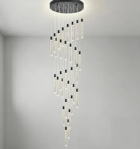Miniatura 34 de Iluminación Colgante para Isla de Cocina, Lámpara de Araña para Techo Alto, Accesorios de Iluminación de Lámpara de Araña Moderna, Lámpara de Araña