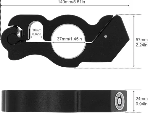 Miniatura 5 de Windance Paquete de 2 cerraduras de seguridad antirrobo para manillar antirrobo para motocicleta con bloqueo de palanca de freno delantero para Negro