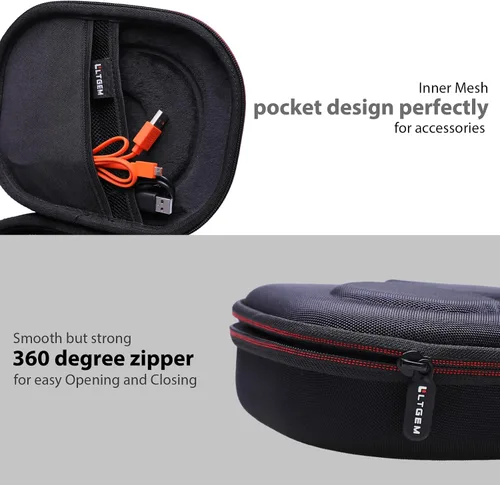 Miniatura 9 de LTGEM - Funda rígida para auriculares JBL, color gris y negro