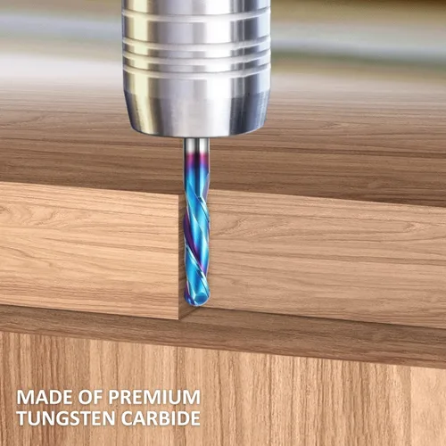 Miniatura 6 de HQMaster Broca de nariz de bola de enrutador de corte ascendente de 1/4 pulgadas de vástago de carburo sólido Broca de enrutador CNC