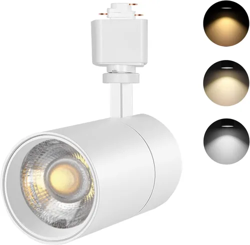 Miniatura 12 de VANoopee Cabezales de iluminación de pista de 3 colores en 1 de 20 W H, regulables, sin parpadeo, accesorios de iluminación LED brillantes para Negro