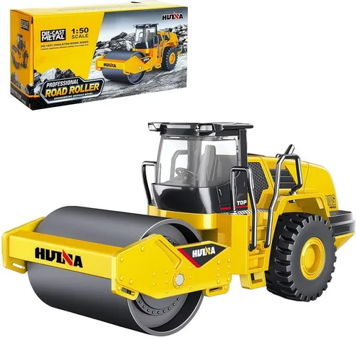 Miniatura 13 de Retroexcavadora, excavadora, camión, juguetes para niños, 1/50, construcción de vehículos de ingeniería de metal, tractor, colección de modelos