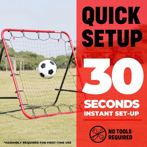 Miniatura 3 de Equipo de entrenamiento de fútbol, Kickback de 3.3 x 3.3 pies, regalos de entrenamiento de fútbol, ayudas y equipo para niños, adolescentes y todas