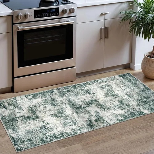 Miniatura 20 de Lansny Alfombra pequeña abstracta de 2 x 3 pies, alfombra de entrada, alfombra lavable para puerta de entrada, alfombra lavable antideslizante