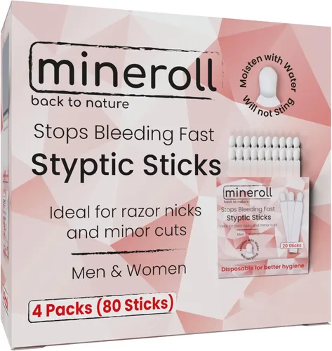 Miniatura 2 de Styptic - Accesorios para afeitado (4 paquetes, 80 varillas) detiene el sangrado para raspaduras de afeitar y cortes menores para hombres y mujeres