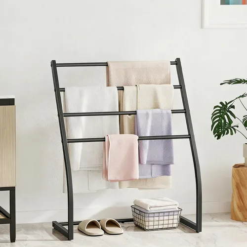 Miniatura 6 de Honiter Toallero de secado para baño, toallero independiente, toallero de 4 niveles de ancho, toalleros de piscina al aire libre, soporte