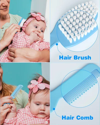 Miniatura 3 de Kit de Cuidado y Aseo para Bebés, Juego de Recortador de Uñas Eléctrico para Bebés 24 en 1 Set de Cuidado de Salud para Recién Nacidos Guardería