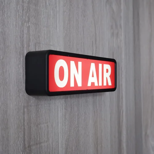 Miniatura 5 de Señal de "ON AIR" con luz LED para estudio de grabación. Señal de advertencia para estudios