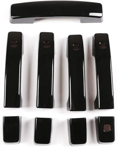 Miniatura 8 de ABS Car Exterior Door Grab Manijas Cubierta para Land Rover Defender 110 2020 Accesorios de coche (negro)