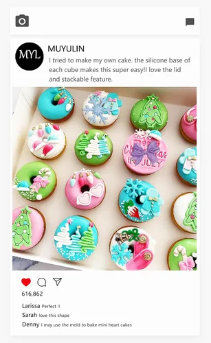 Miniatura 6 de Moldes de Navidad para fondant, 3 paquetes de moldes pequeños de silicona para decoración de pasteles, adornos de cupcakes, pasta de goma