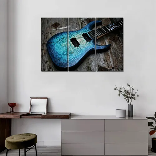 Miniatura 3 de Lienzo decorativo de pared de guitarra para sala de música, impresión de imagen en lienzo para decoración de pared de estudio, regalo