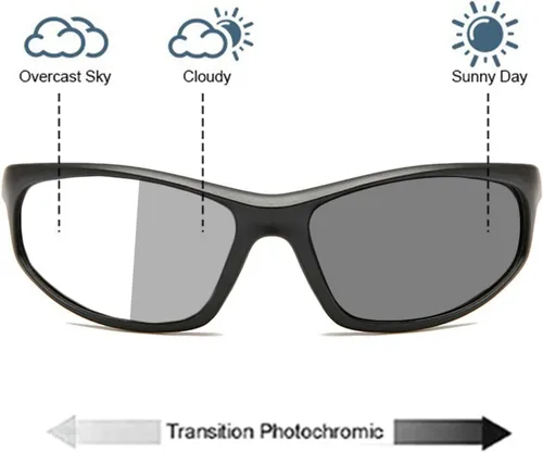 Miniatura 2 de Gafas de lectura bifocales fotocrómicas de transición para hombres y mujeres envolventes de seguridad elegantes lentes de sol para lectores