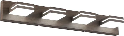 Miniatura 22 de SineRise - Lámpara LED para tocador de baño - Moderna lámpara de acrílico con acabado cromado para iluminación de pared sobre el espejo - 2 luces