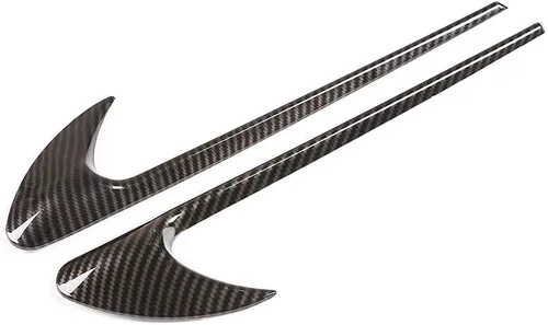 2 unids ABS estilo fibra de carbono coche lado Fender Trim Accesorios para Mercedes Benz Clase E W213 Clase C W205 Refit E63S AMG (fibra de carbono)