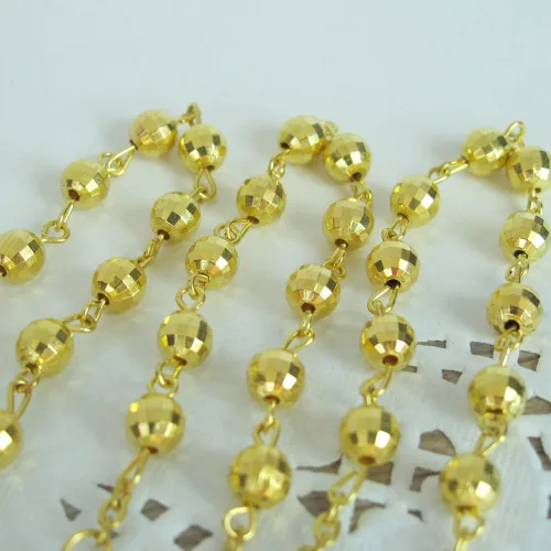 Miniatura 3 de 24 piezas Mini Rosario Favores Primera Comunión/Chapado en Oro Acento Color Bautizo - Recuerdos para Bautizo - Bautizo - Decenarios
