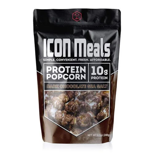 Miniatura 12 de ICON Meals Palomitas de maíz con alto contenido de proteínas, todo natural, Air Popped, cero azúcar añadido, 0.35 onzas de proteína, 1 bolsa