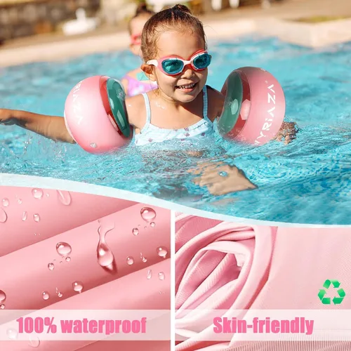 Miniatura 2 de Loowarts Arm Floaties for Kids 2-6 Year,Inflatable Arm Bands Float as Water Wings & Swimmies,3-Chambers Independent Safety System for Toddler