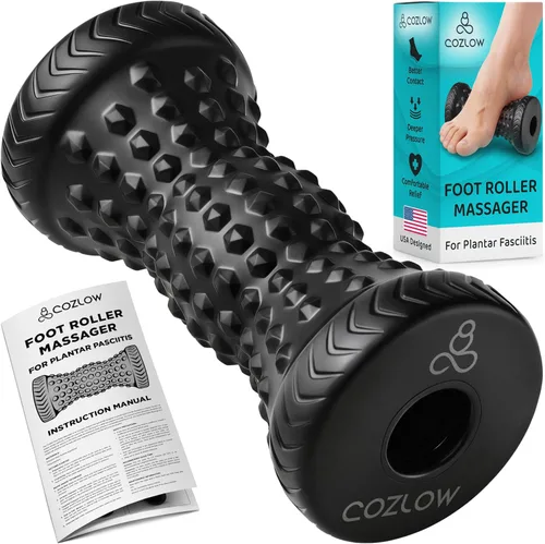 Miniatura 9 de COZLOW - Masajeador de pies para aliviar la fascitis plantar - Rodillo de masaje de madera con diseño en forma de arco - Alivio del dolor de pies