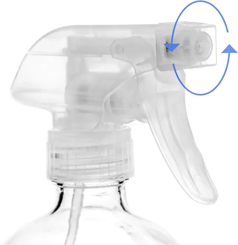 Miniatura 3 de Paquete de 9 botellas rociadoras de vidrio, botellas redondas Boston transparentes vacías de 16 onzas, recipiente recargable con rociador de gatillo