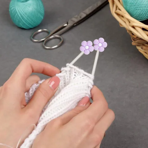 Miniatura 4 de Paquete de 10 protectores de punta de aguja de silicona, accesorios y suministros para tejer, tapones para agujas de tejer, protectores de puntos