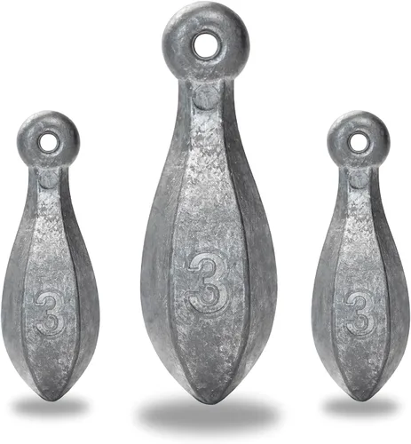 Miniatura 10 de BLUEWING Pesos de pesca Bank Sinker 1 lb/2 lb/3 lb/5 lb/6 lb Caja de Pesos de Pesca de Plomo Bullet para Agua Salada 1 oz, 2 oz, 3 oz, 5 oz, 8 oz