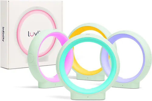 Miniatura 20 de LuvLink Infinity Voice v2 Send Sounds & Color - Lámpara de amistad galardonada (juego de dos, blanco)