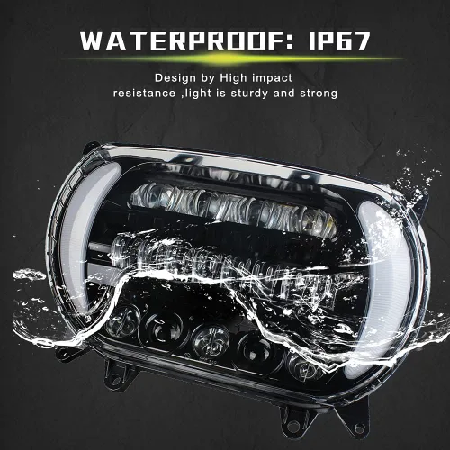 Miniatura 2 de Road Glide Faros LED con Intermitentes para Motocicletas, Luces Laterales de Circulación Diurna aptas para Motocicleta Road Glide 2015 2016 2017