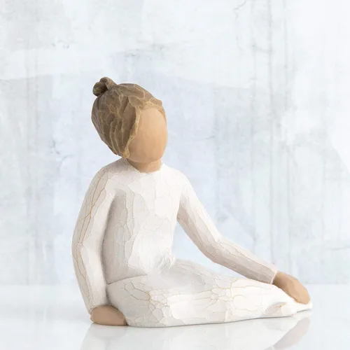 Miniatura 4 de Willow Tree Niño pensativo, figura esculpida pintada a mano Tonos de piel y color de cabello más claros