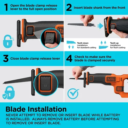 Miniatura 6 de BLACK+DECKER Kit de sierra recíproca inalámbrica de 20V MAX* (BDCR20C)