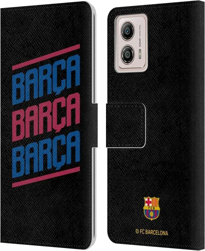 Miniatura 7 de Head Case Designs Officially Licensed FC Barcelona Logo and Pattern Forca Barca Leather Book Wallet Case Cover Compatible with Motorola Moto G53 5G