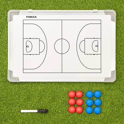 Miniatura 17 de FORZA Pizarra blanca de entrenamiento deportivo de doble cara de 18 x 12 pulgadas 13 opciones deportivas – Marcadores magnéticos, bolígrafo