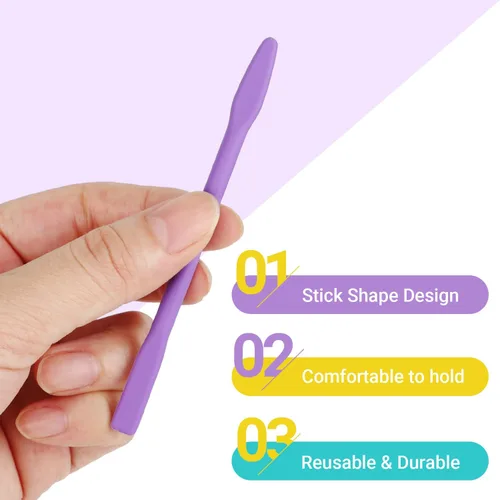 Miniatura 3 de Gartful 9 piezas de varillas de silicona de colores para mezclar, varillas reutilizables para mezclar resina epoxi, para mezcla de resina, pintura
