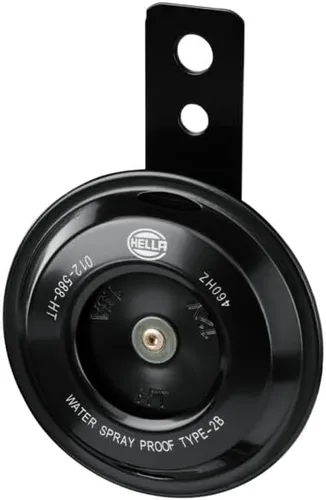 Miniatura 2 de HELLA 012588061 Motorcycle Series - Bocina de disco negra de 12 V (ajuste universal, paquete de ampolla individual)
