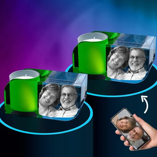 Miniatura 12 de ArtPix 3D Portavelas de fotos de cristal, regalos personalizados para mujeres, hombres, esposa, marido, mamá, grandes regalos personalizados con tu