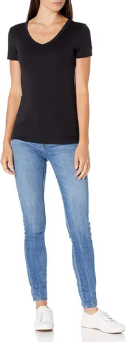 Miniatura 5 de Tienda Essentials - Camiseta de manga corta con cuello en V para mujer, 2 piezas
