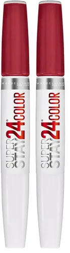Miniatura 45 de Maybelline Super Stay 24, lápiz labial líquido de maquillaje de 2 pasos, color altamente pigmentado de larga duración con bálsamo hidratante, Merlot