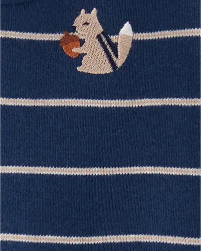 Miniatura 2 de Carter's Bebé Niño Algodón Cremallera Sleep N Play, Ardilla bebé azul marino