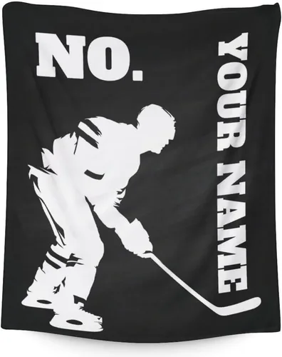 Miniatura 12 de Regalos de hockey - Manta de hockey sobre hielo para niños - Mantas para niños pequeños para niñas - Mantas suaves y mullidas de 30"x40" para niños