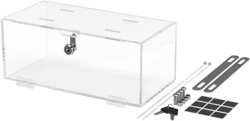 Marketing Holders Cerradura de caja médica con cerradura para refrigerador con llaves de 12 x 6 x 4.25 pulgadas para almacenamiento médico de vacuna