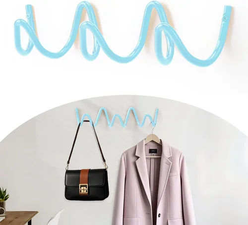 Miniatura 16 de Perchero de Pared con Montaje en Pared, Ganchos de Pared Creativos con Capacidad de 20KG, Fácil Instalación, Ganchos Multiusos para Abrigo, Negro
