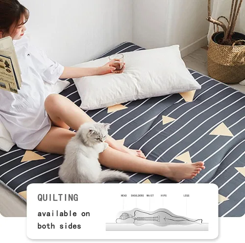 Miniatura 5 de ZWDYY Colchón de futón japonés, colchón enrollable para dormitorio de estudiantes, colchón para cama de suelo, colchón, colchón plegable tatami