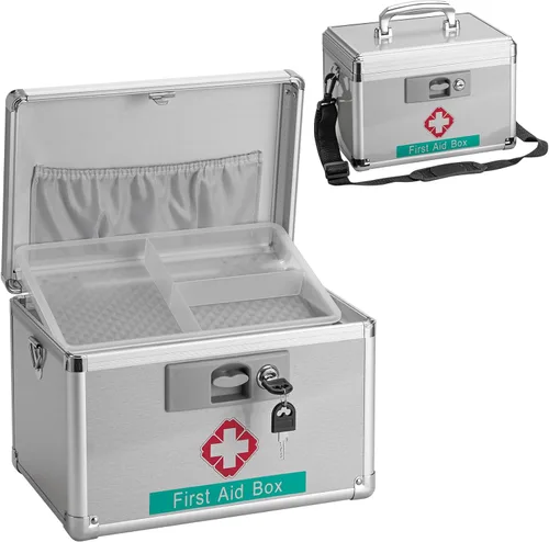 Miniatura 7 de Caja con cerradura para medicamentos para medicación segura – 11.2 x 7.6 x 7.6 pulgadas – Caja de almacenamiento con cerradura para medicamentos
