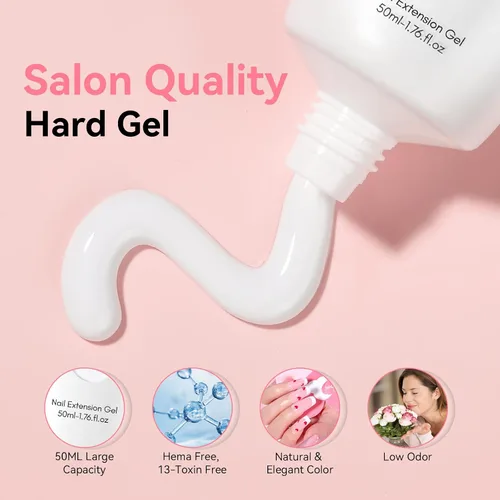 Miniatura 3 de Makartt - Gel de uñas de polietileno, 1.7 oz (50 ml), extensión para manicura francesa, constructor, fortalecedor, larga duración, fácil de usar